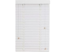 Houten jaloezieën - Privacy schermen - Raam decoratie - 50 mm lamellen - 30-160cm breed - Wit