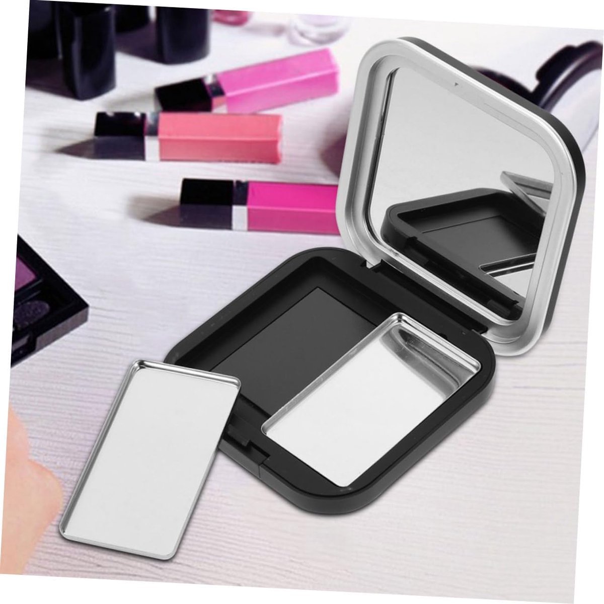 Make-up Palet - Opbergbakje - Make-up Organiseren - Magnetisch Systeem - 3 Sets - Zwart