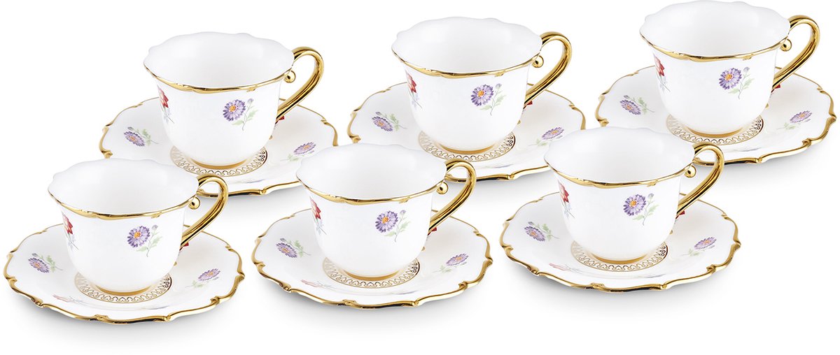 KARACA ROYAL BONE DIANA 90 ML KOFFIESET 6 PERSONEN