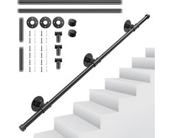 Leuning voor trappen, Couleeur relingtrappen binnen en buiten, gegalvaniseerde industriële antislip handgreep, veiligheidsleuning voor veiligheid, balkon, hal