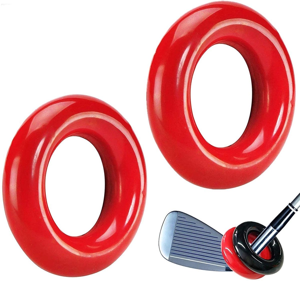 aladdien - Golf Gewogen Swing Ring - Warm Up Tool - 2 Stuks - Duurzaam - Gewicht Ring - Geschikt voor Golfspelers - 60mm Buitendiameter