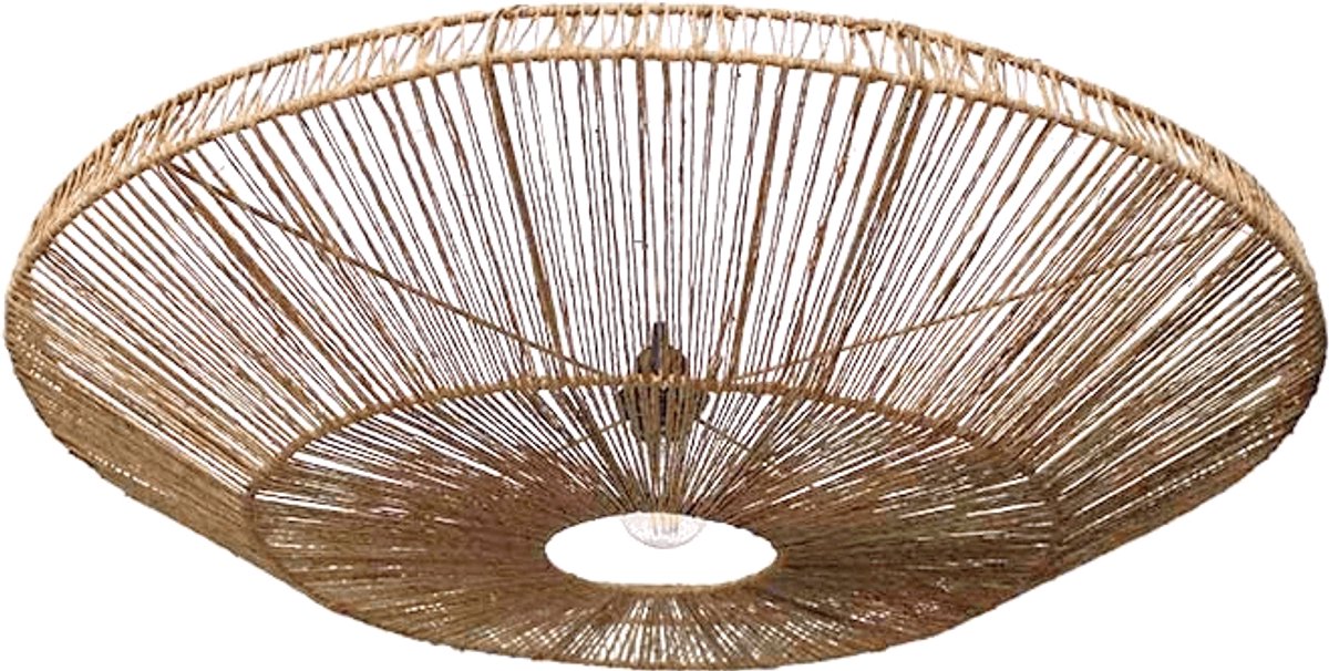 Ronde jute plafonniere Bella S -Ø60cm- 4Shine
