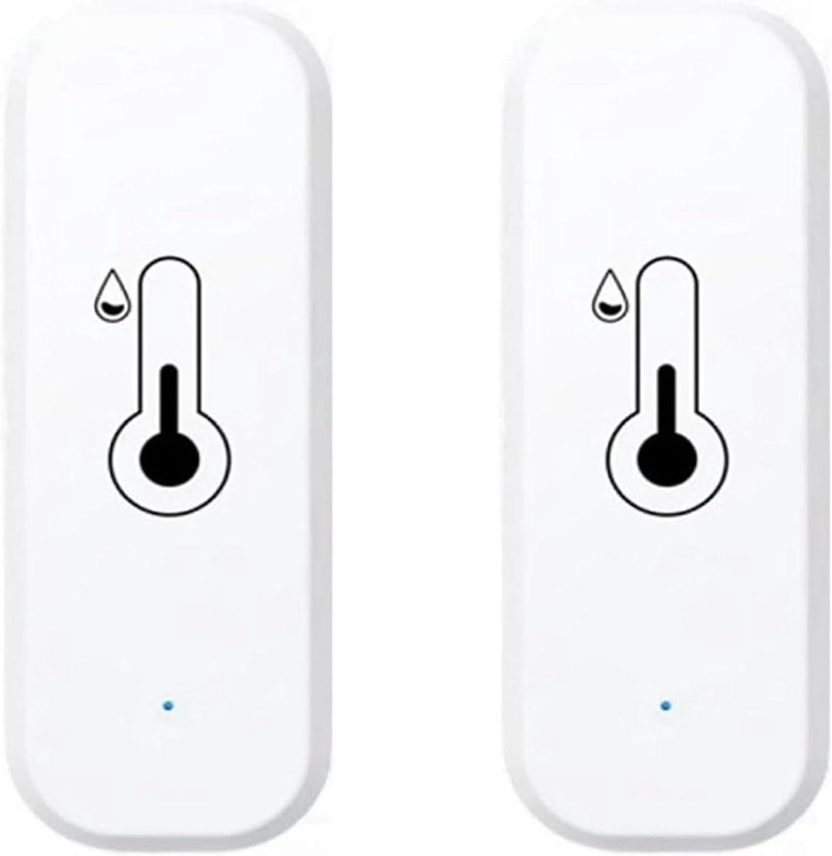 Digitale Hygrometer - Temperatuur Sensor - Binnen Klimaat - App Bediening - 2 Stuks - Wit