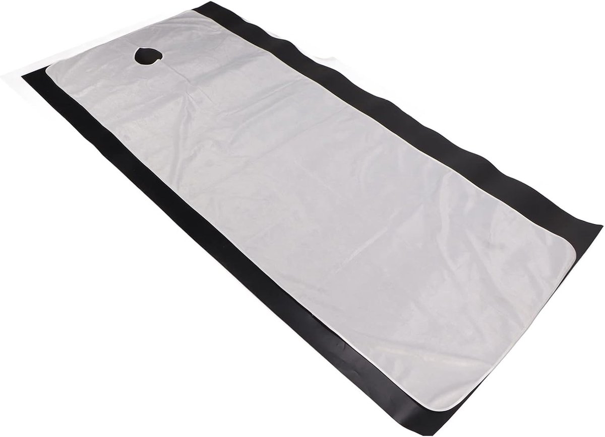 Tafellaken Warm Verdikt - Pluche Hoes - Salon Gebruik - Elastisch Gebonden - 80 x 200 cm - Wit