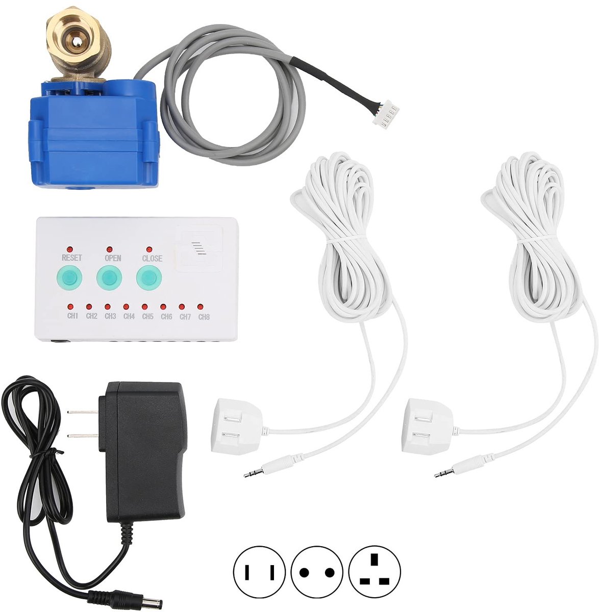 aladdien - Waterleksensor - Waterlekdetector - Hoorbaar Alarm - Overloopdetectiesysteem - Thuisgebruik - Rood