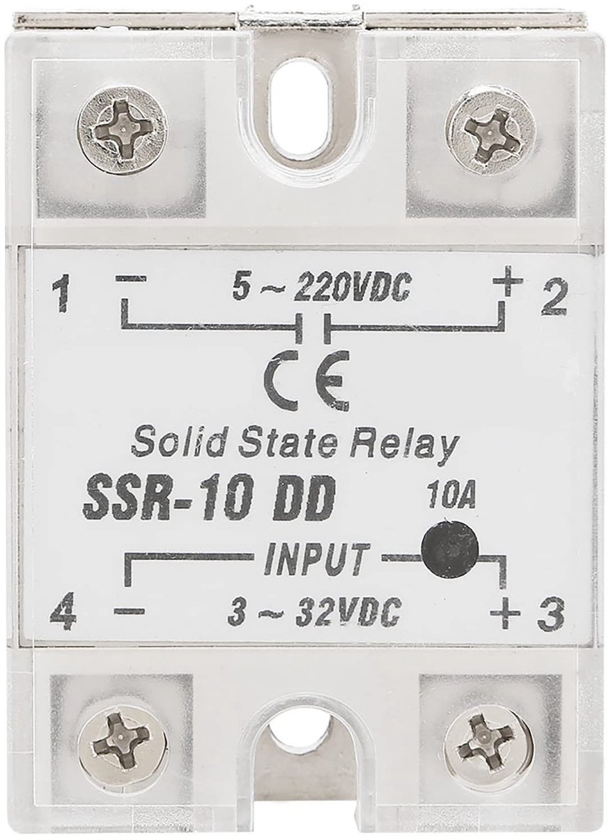 VT Goods - SSR-10 DD Solid State Relay - 5-220VDC - Automatische bediening - 10 Ampère - Robuust en duurzaam - Ideaal voor industrie - Geschikt voor...