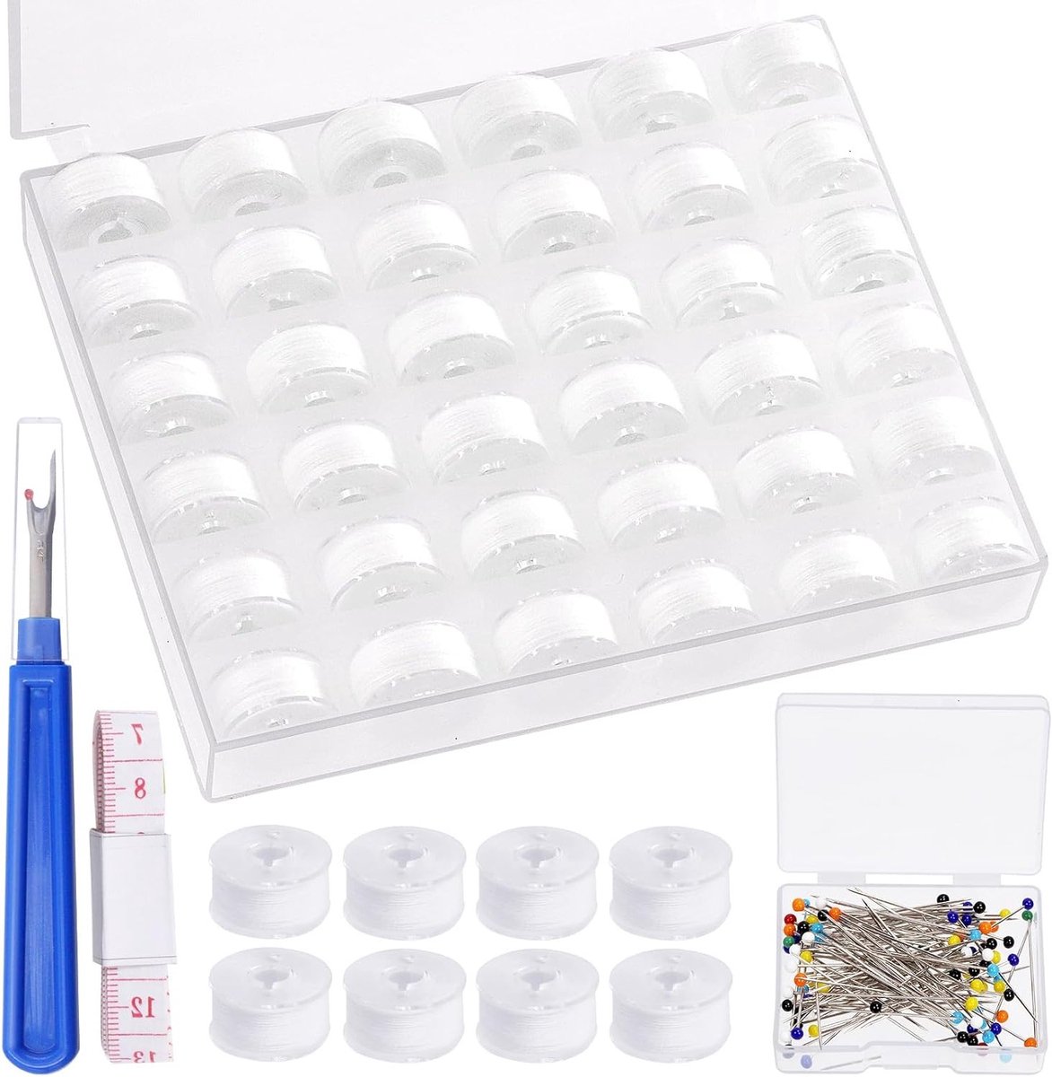 Bobbins voor naaimachine met naaiaccessoires, ideaal voor hobbyisten en professionals