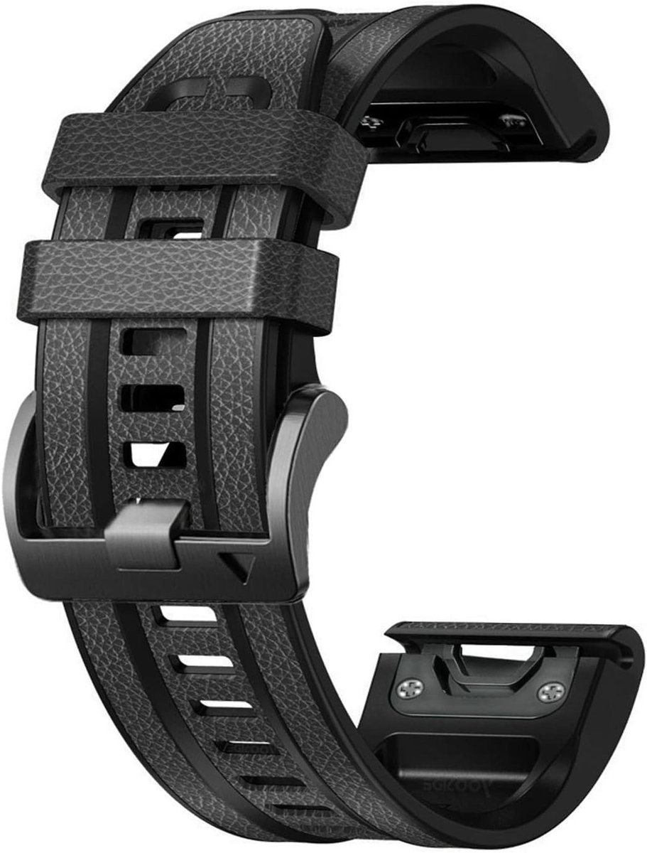 Leren Horlogeband van 26mm voor Garmin Fenix 7X, Fenix 6X, Fenix 5X en Epix-Pro, Zacht en Ademend, Ideaal voor Sport en Dagelijks Gebruik