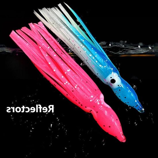 Luminous Octopus Drag Bait voor Zoet- en Zoutwater, 9cm, 10 Stuks, Perfect voor Baars en Forel, Zacht Rubber, Multicolor Aas van Merkloos — afbeelding 3