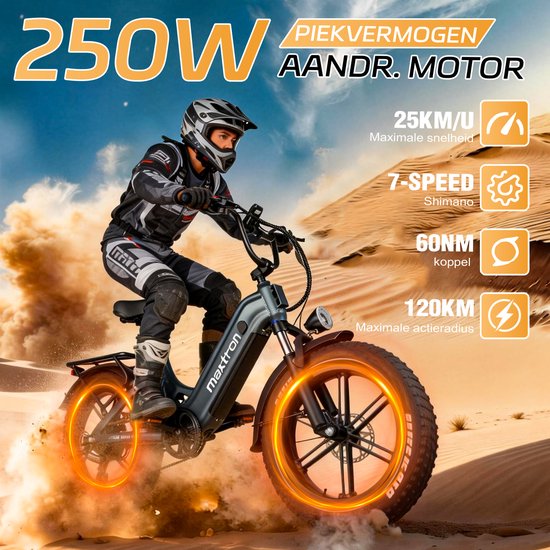 Maxtron Canml Elektrische Fiets–864Wh Accu–20×4.0 Inch Fatbike Banden–Actieradius tot 120 km–Geüpgrade Hydraulische Schijfremmen met Motoronderbreking–Verende Voorvork met Lock-out (Dubbele Modus) –Shimano 7 Versnellingen–Elektrische Stadsfiets–Grijs van Maxtron — afbeelding 5