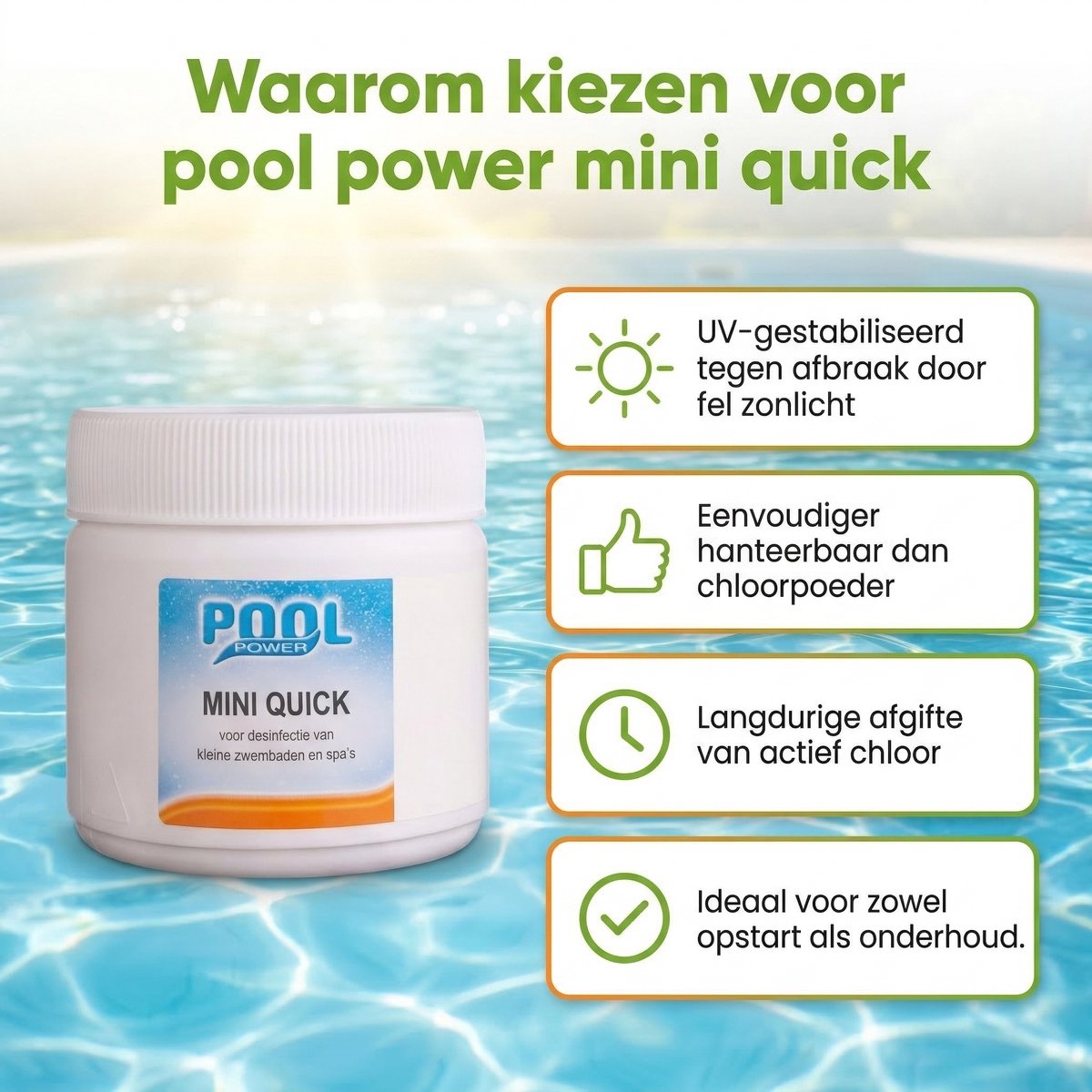 Zwembad Onderhoudspakket - Onderhoud Zwembad - bevat Chloor - PH-min en PH-plus (3-delig) – foto 4