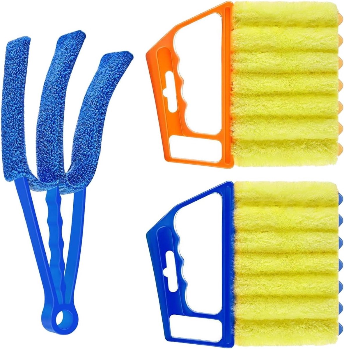 Set van 3 Herbruikbare Blindenreinigers met 7 Rollerborstels, Ideaal voor Houten Jaloezieën en Raamreiniging, Effectieve Stof- en Vuilverwijdering