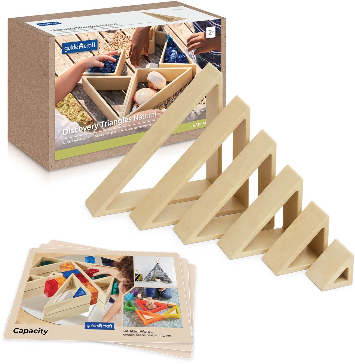 Guidecraft educatief speelgoed Discovery Triangles - Natural karton.