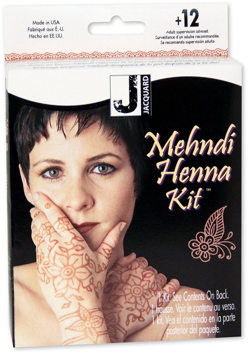 Jacquard henna set mehndi kit voor creatieve tatoeages multicolor.