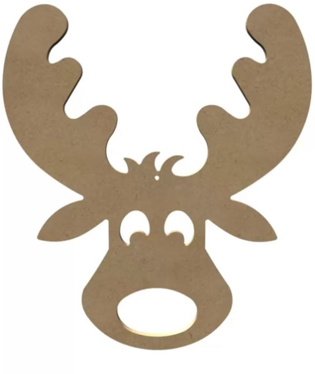 Gomille MDF figuur hert knutseldecoratie 26 cm creatief.