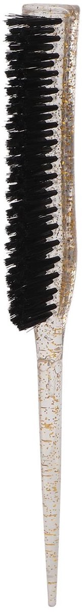 Rat Tail Pest Brush met Glitter Handvat - Zachte Nylon Haarborstel voor Volume en Styling