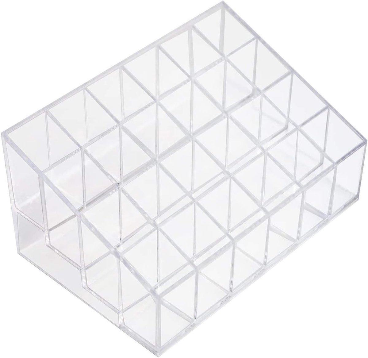 Allecto - Transparante Opbergdoos - 24 Vakken - Plastic Opbergbox - Kristalhelder - Kleine Items Organisator - Geschikt voor Huishoudelijk Gebruik ...