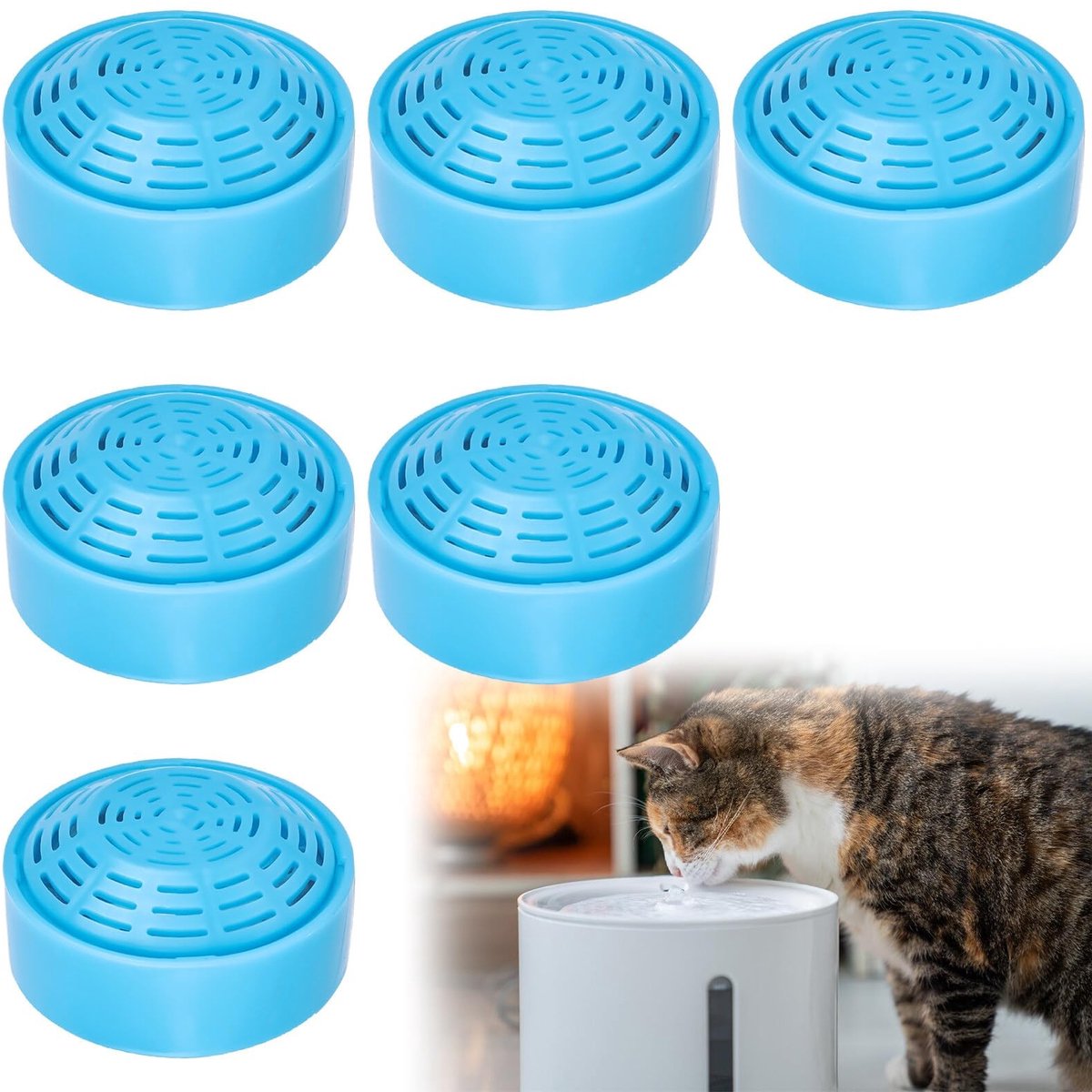 aladdien - Filter kattenfontein - Kattenfonteinfilter - Schoon drinkwater - Ronde huisdierfontein - Accessoires voor automatische kattenfontein - Ge..