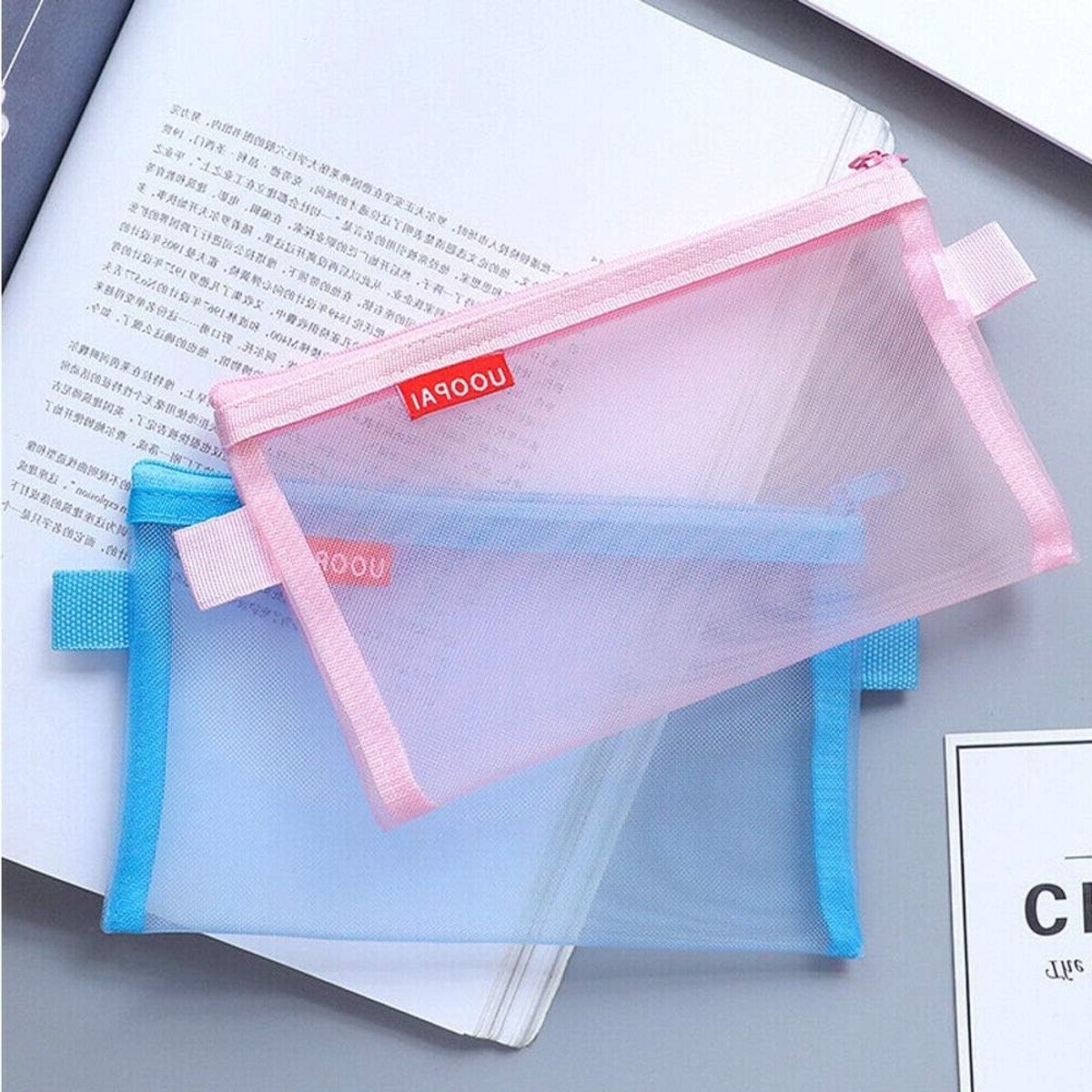 Transparante Pennentas met Rits - Ideaal voor Kantoor, School en Reizen - 1 Stuk Cosmetica Organizer