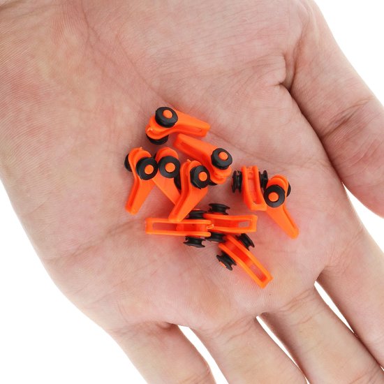 Allecto - Visaccessoire - Haakhouder voor hengels - Oranje - 10 stuks - Ideaal voor vissers - Makkelijk te installeren - Voor vrijwel elke hengel van Allecto — afbeelding 5