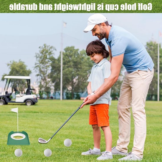 Golf Putting Cup Set met Verstelbare Hole en Vlag, Ideaal voor Indoor en Outdoor Oefeningen, Perfect voor Golftraining en Putt Verbetering van GOLF — afbeelding 3