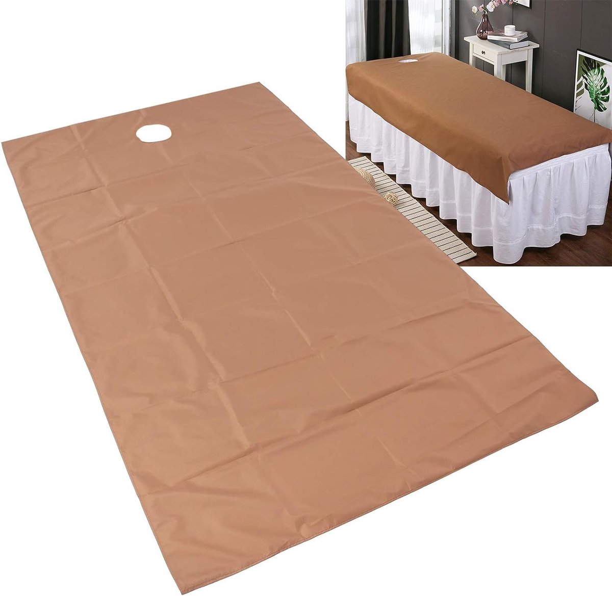Oliebestendig & Waterdicht Massage Laken met Gezichtsgat - Zacht Polyester voor Spa en Salon