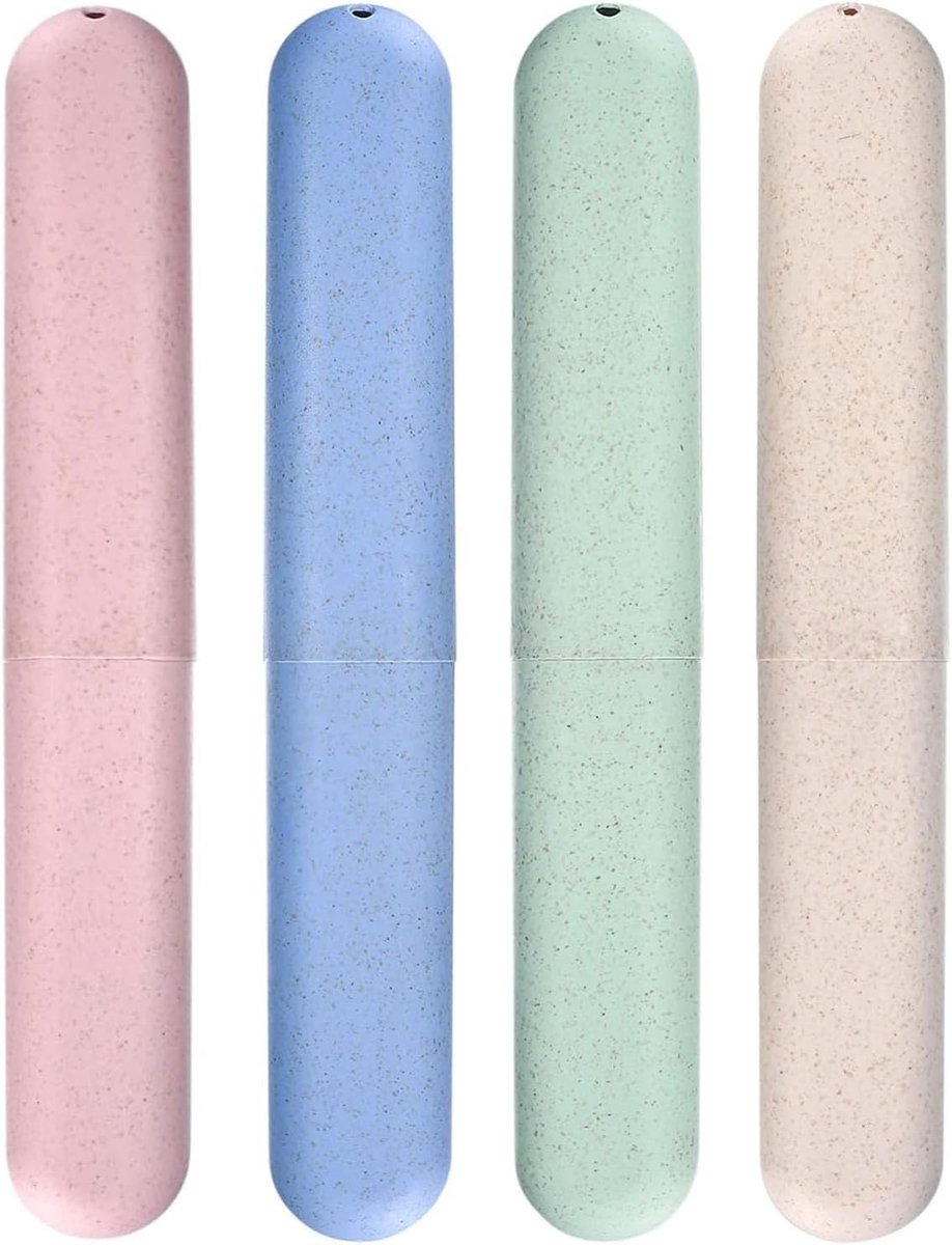 Set van 8 Reis Tandenborstel Beschermhoezen - Ideaal voor Kampeertochten en Reizen, Nordic Groen en Scandinavisch Blauw