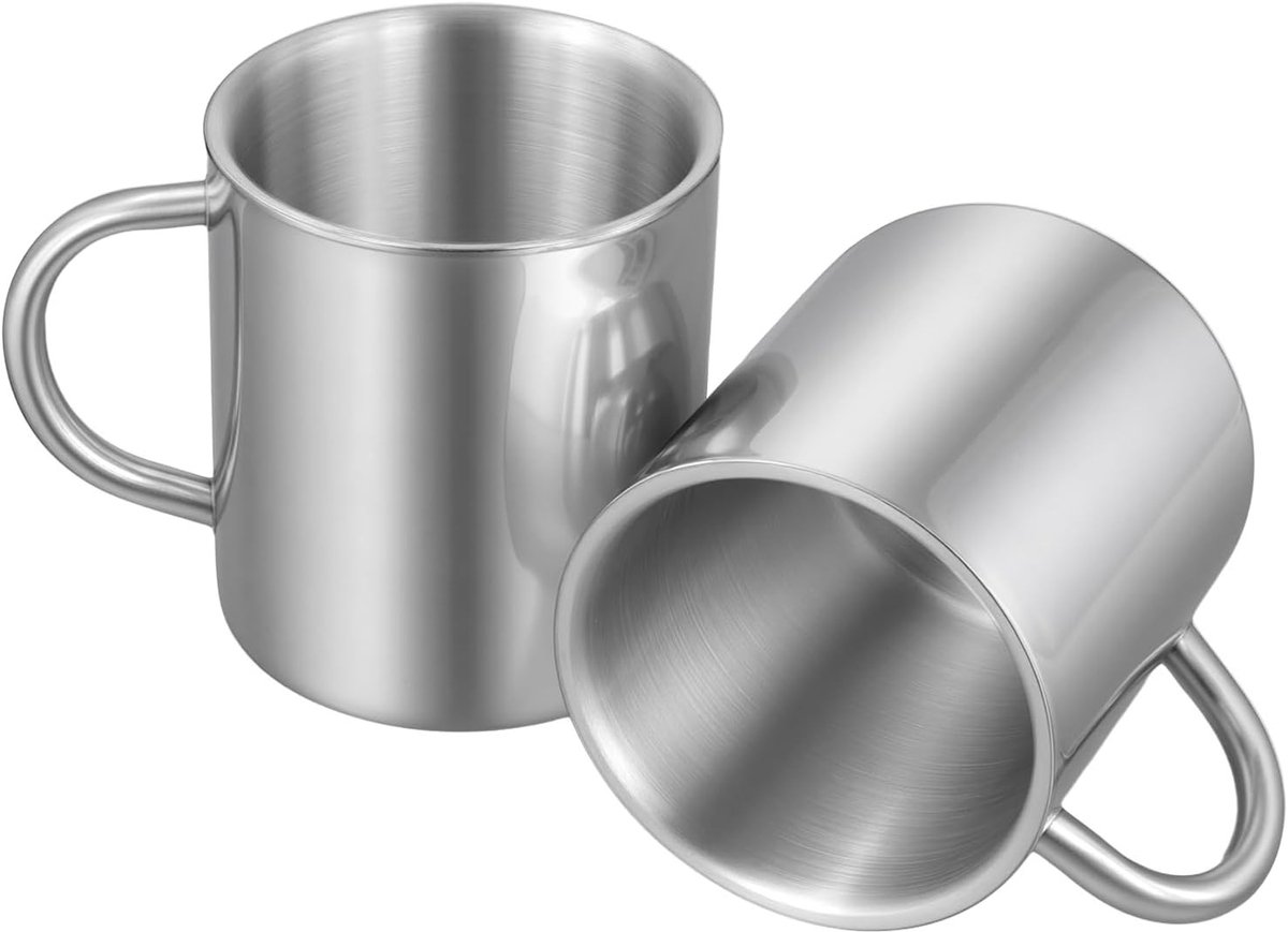 Duurzame 300ml RVS Dubbelwandige Mokken, Ideaal voor Koffie, Thee en Campinggebruik met Handvat — cadeau in Cadeau-ideeën - foto 7