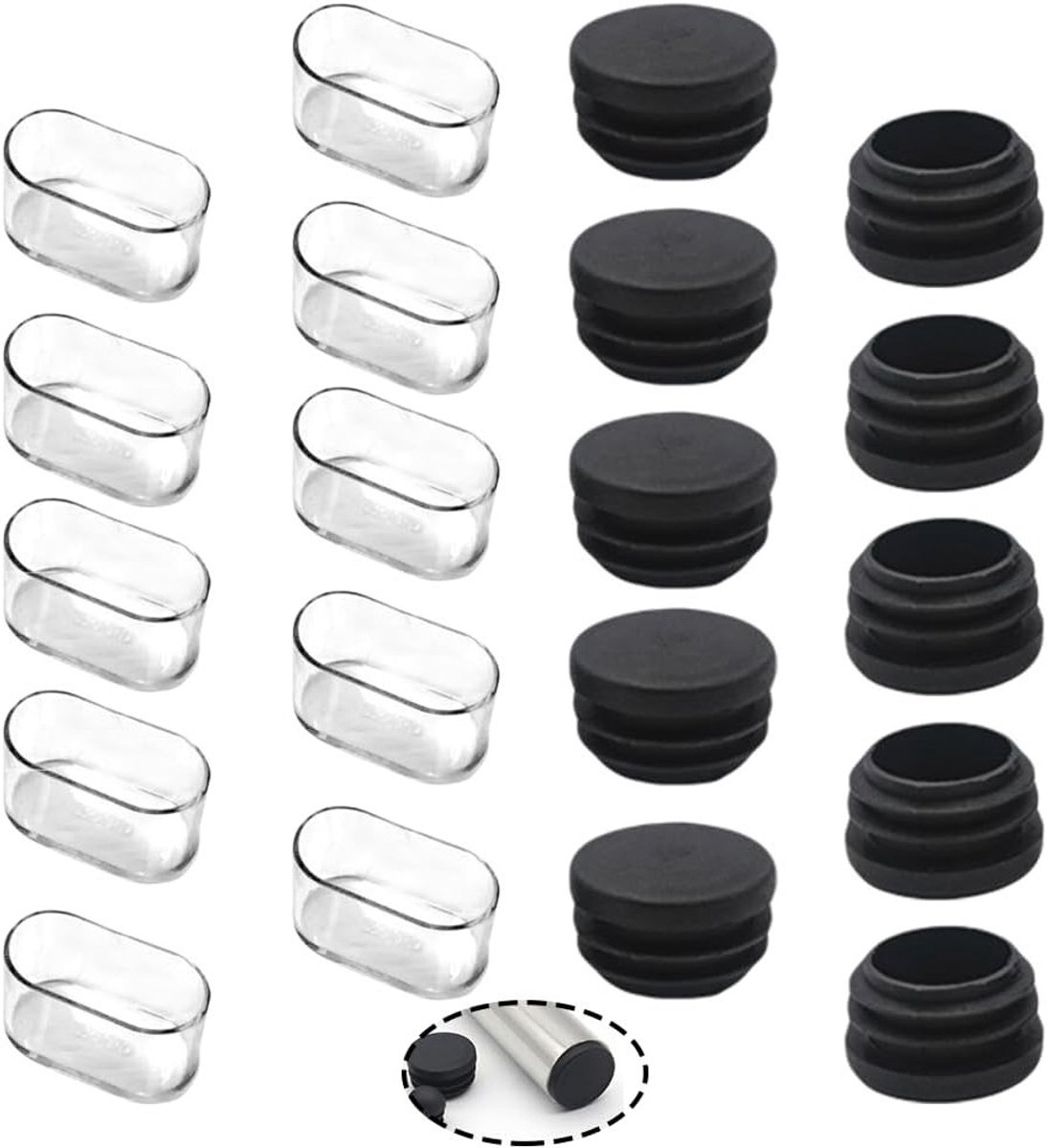 Stoelpoten Beschermers - 40 Stuks Transparante PVC Caps voor Vloerbescherming en Geluidsdemping
