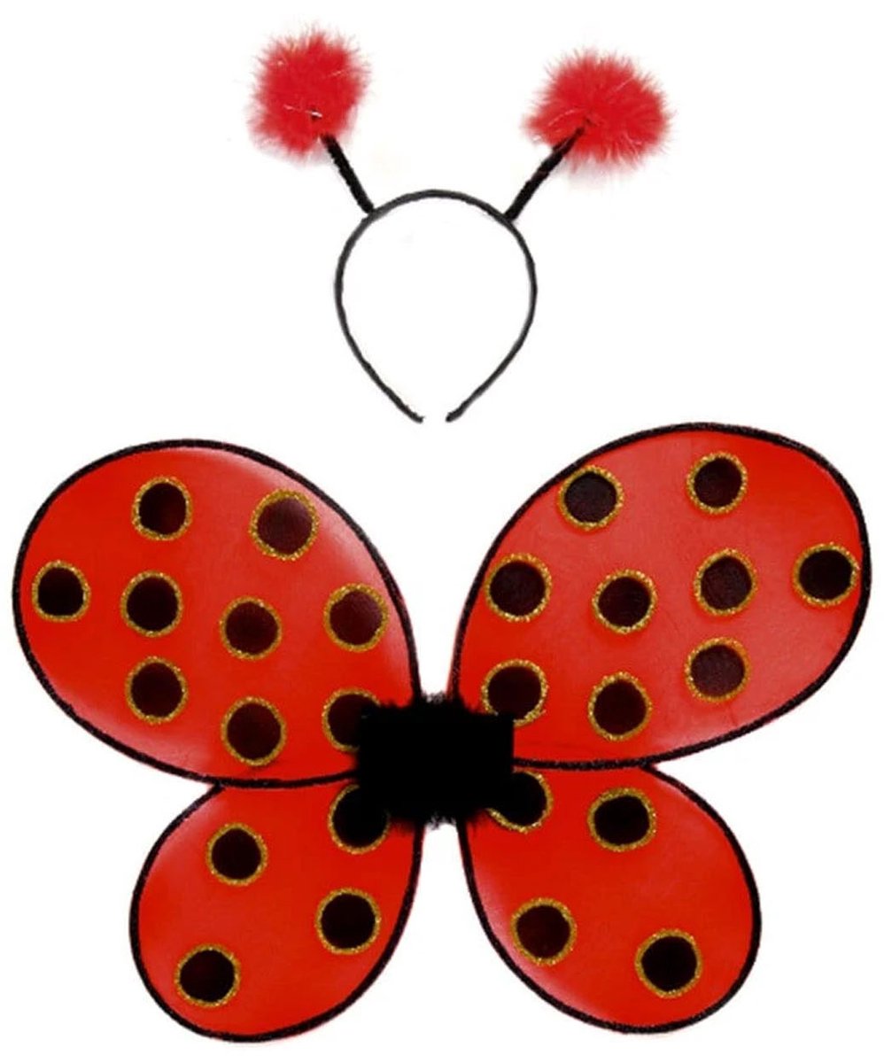 Great Pretenders Verkleedkledij Lieveheersbeestje hoofdband met vleugels - Vanaf 3 jaar - Rood