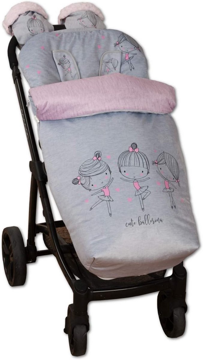 Baby Voetenzak - Baby Accessoire - Warmte Buiten - Waterafstotend Fleece - 17 x 9 x 1 cm - Ballerina
