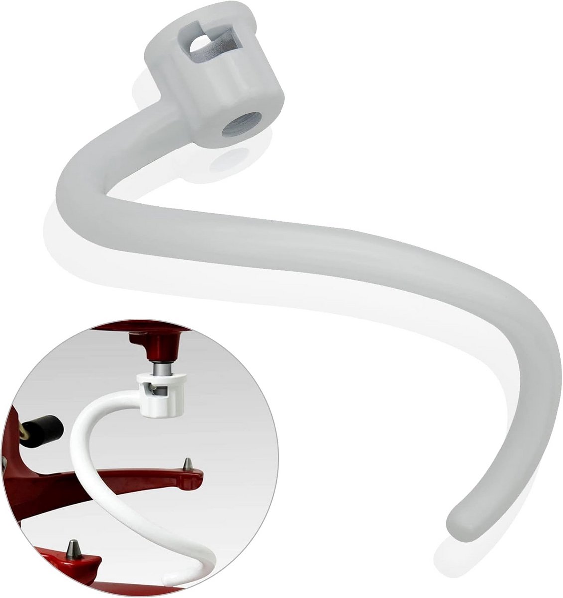 Deeg Haak Mixer Accessoire Brood Bakken Spiraal Ontwerp 5 6 Quart Rood