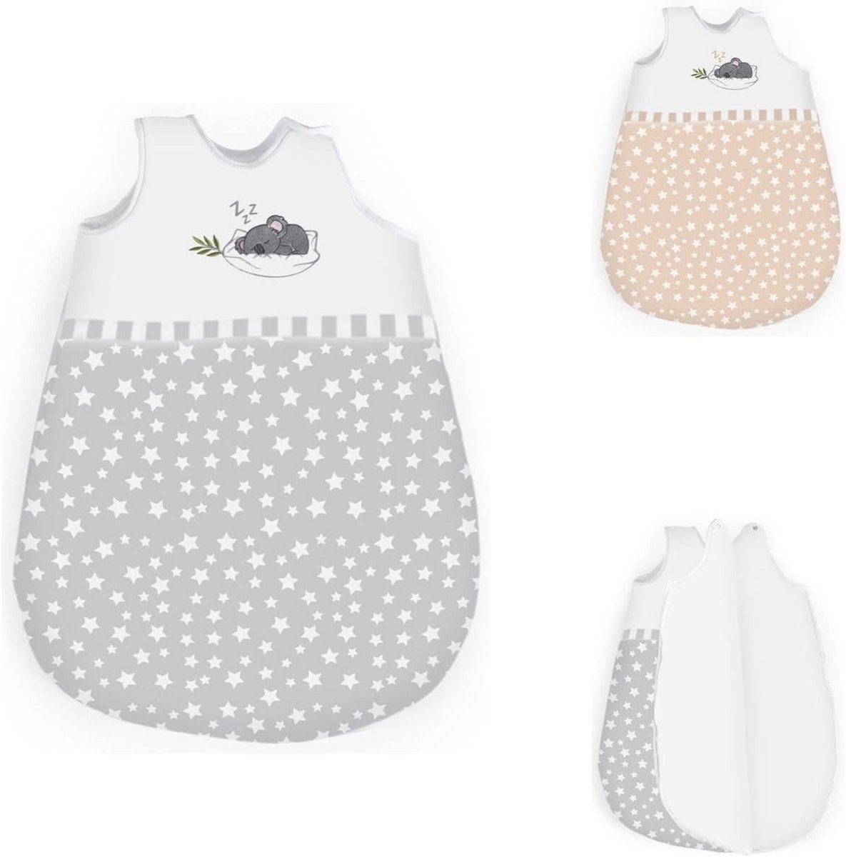 Babyslaapzak - Baby trappelzak - Veilig slapen - Temperatuurregulerend - 60 cm - Grijs