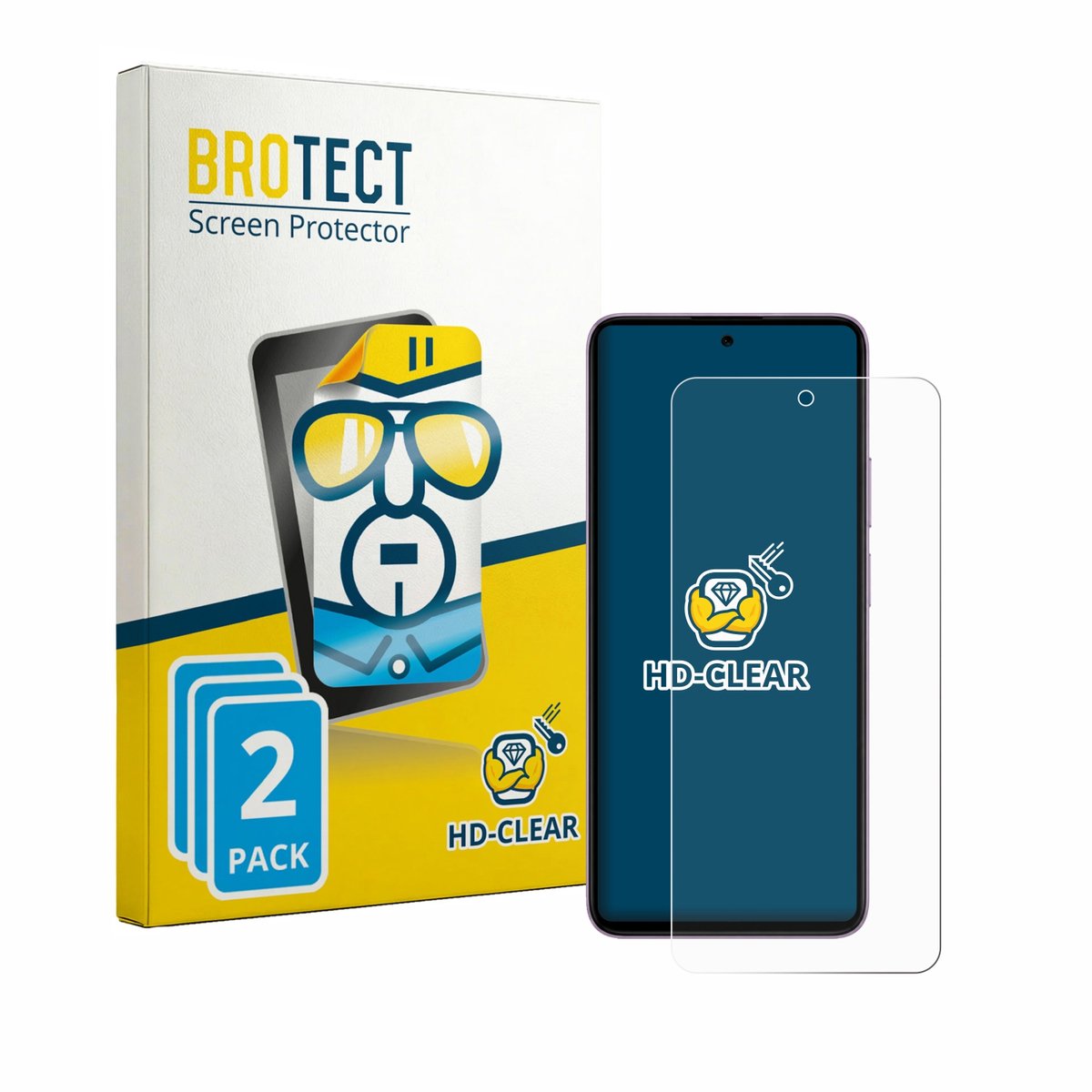 BROTECT - Screenprotector voor HMD Crest 2 - Folie Beschermfolie transparant 2 Stuks