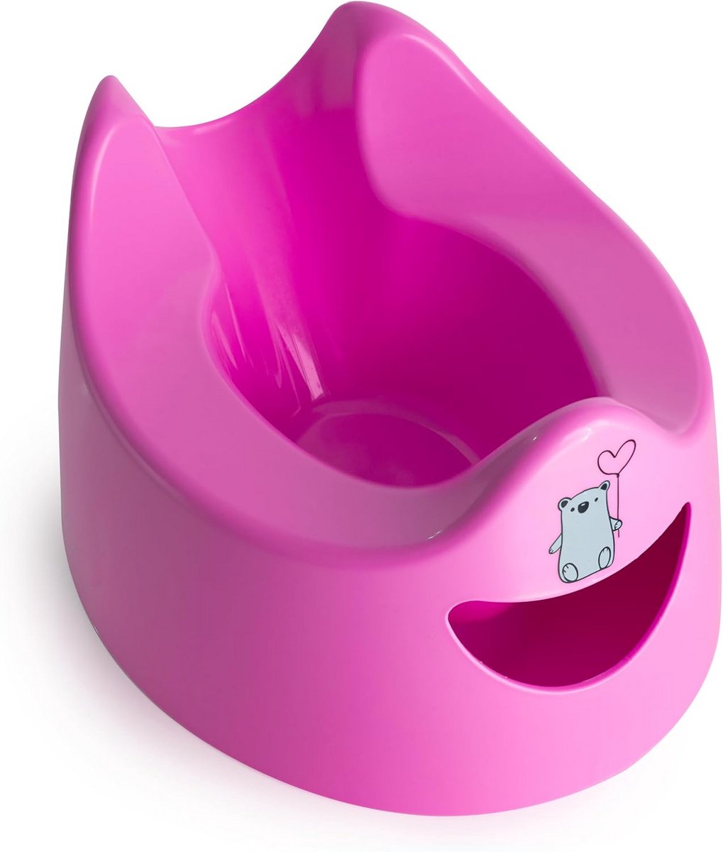 Potty Trainer - Zindelijkheidstoilet Peuter - Zindelijkheidstraining Thuis - Hygiënisch Gietkanaal - 30 x 24 x 16 cm - Donker Roze