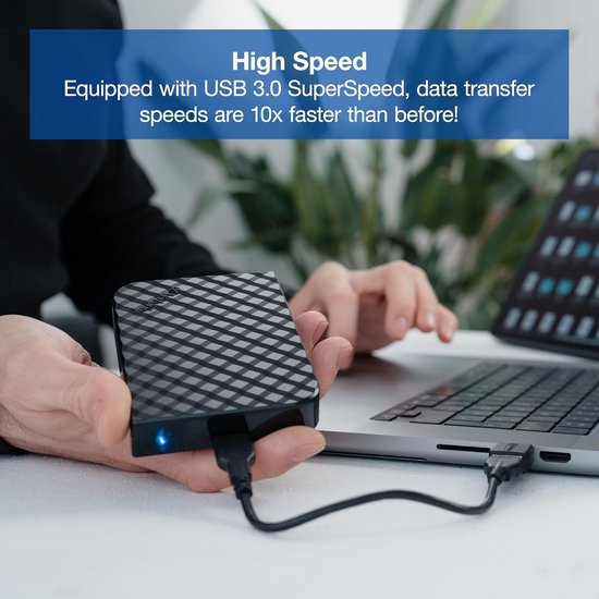 Externe harde schijf - Draagbare opslag - Bestanden opslaan - Snelle USB 3.0 - 2 TB - Zwart — afbeelding 5