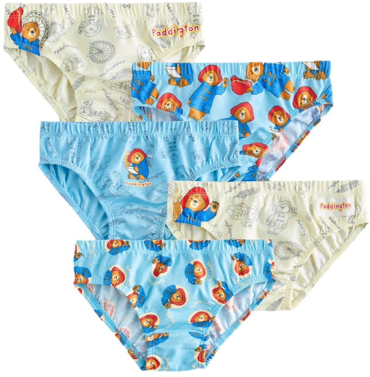 Next - Jongens - Paddington Bear slips, set van 5 - Blauw