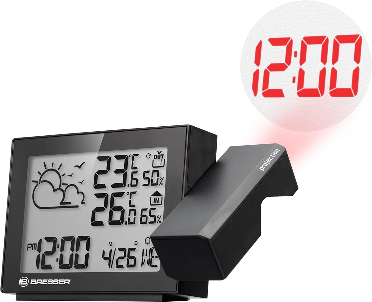 Draadloos Weerstation - Tijd Projectie - Binnenklimaat Monitoren - Vorstwaarschuwing - 84 x 144 x 33 cm - Wit