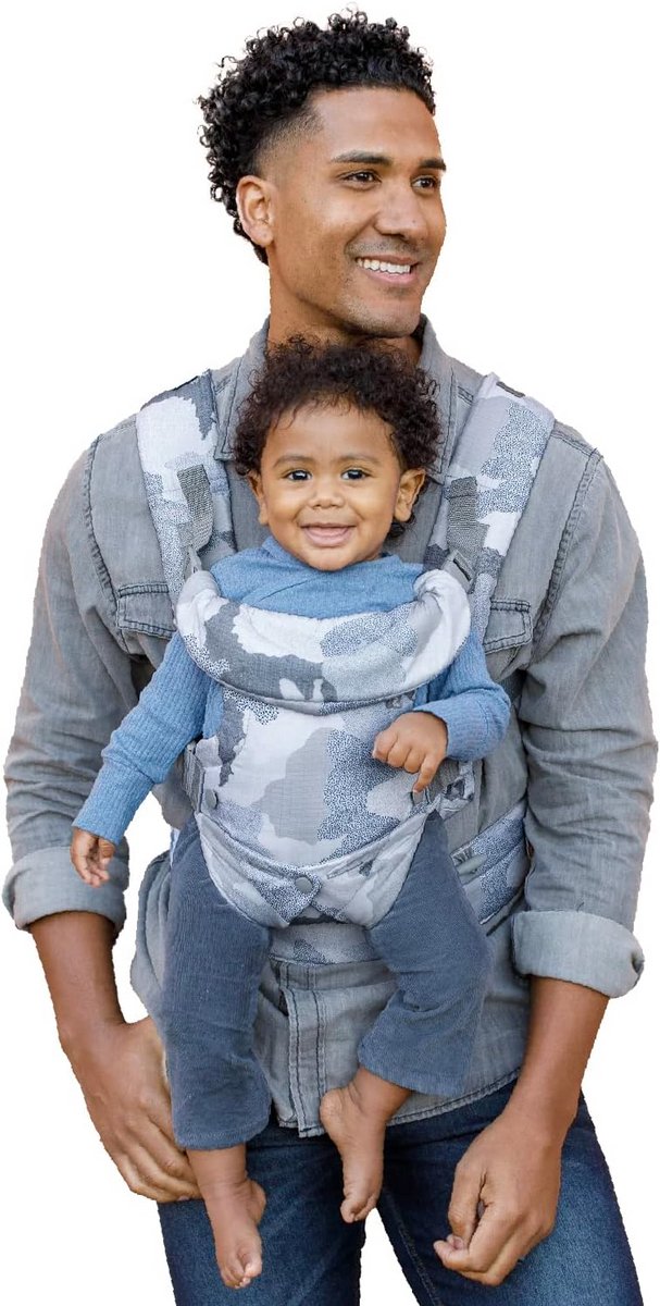 Baby draagzak - Draagzak baby - Baby dragen - 4 draagposities - 36-145 kg - Blauw camouflage