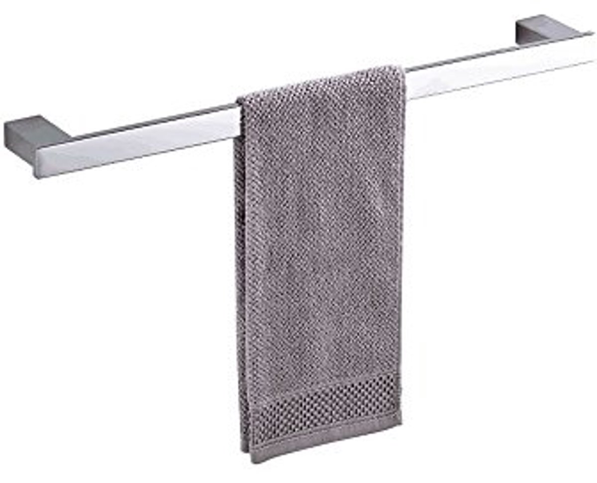 Handdoekhouder - Badkamerrek - Handdoeken Ophangen - Roestvrij Staal - 60 cm - Chroom