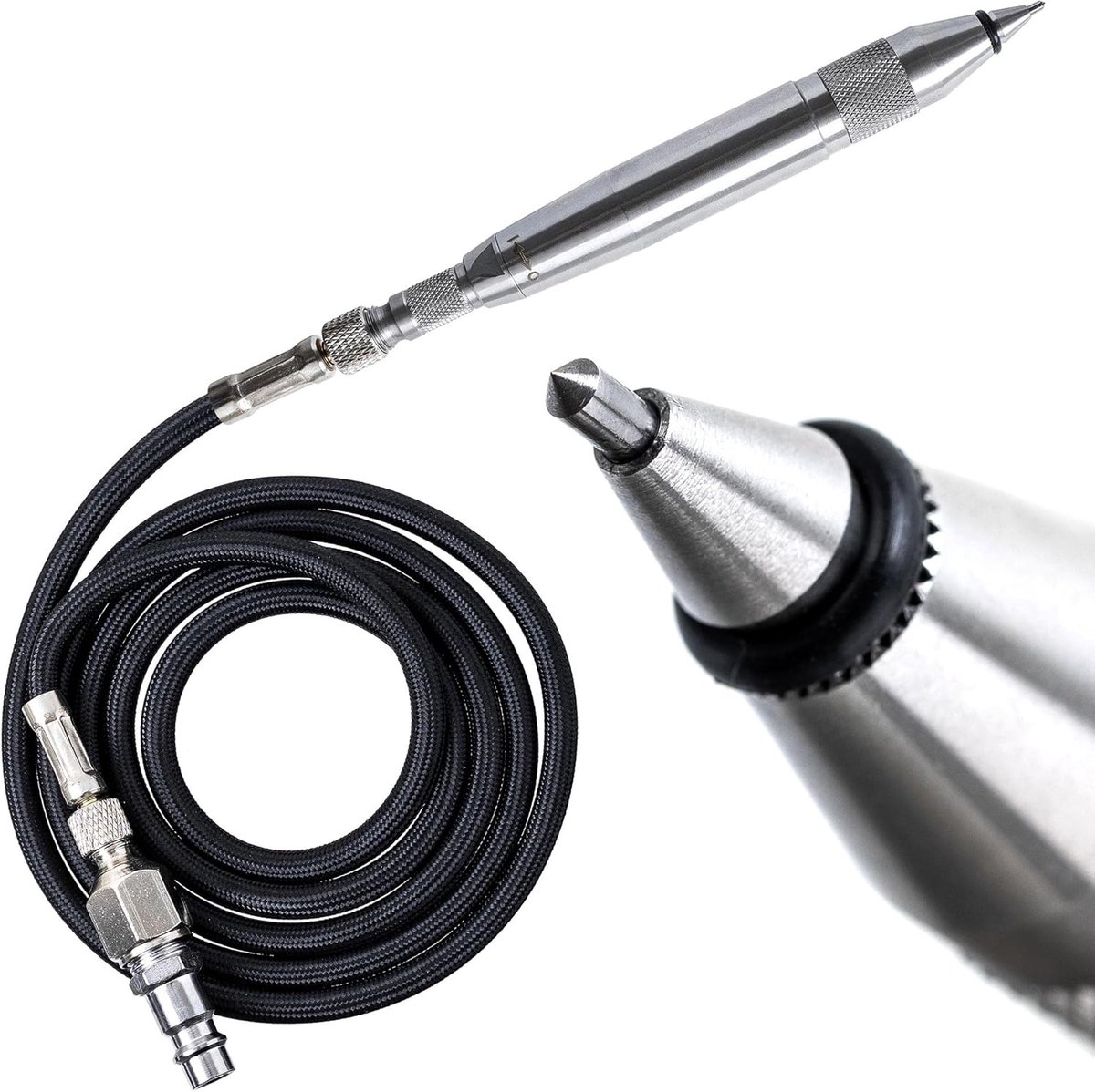 Pneumatische Graveur - Lucht Scribe Hamer - Apparatuur Markeren - 13.000 Slagen Per Minuut - 150mm Slang - Metaal