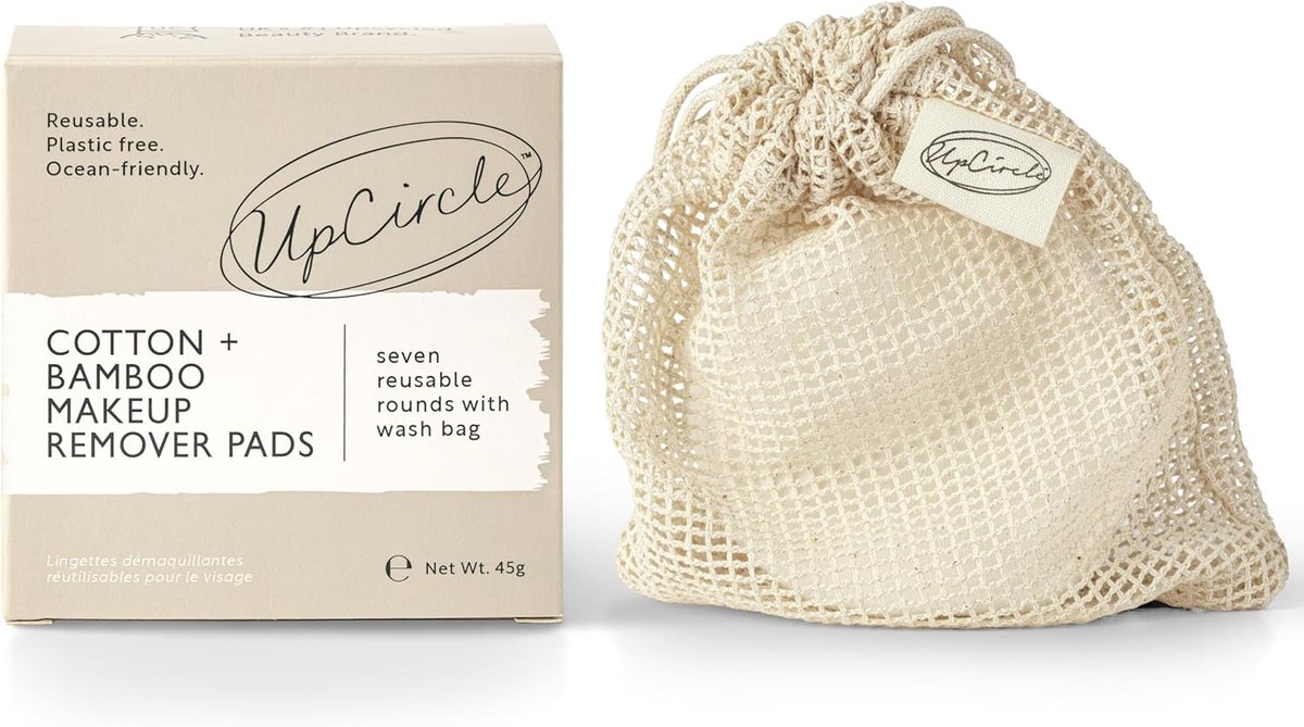 Make-up Pads - Herbruikbare Pads - Make-up Verwijderen - Drie Laags - 7 Stuks - Naturel