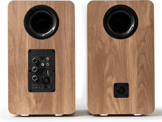 Stereo Luidsprekers - Boekenplank Speakers - Home Cinema - HDMI ARC Connectiviteit - 65 inch Woofer - Bruin — afbeelding 4