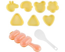Dailygoods- Sushi Onigiri Maker Kit - 8 Stuks - Rijstbal Vormset - DIY Musubi - Eenvoudig in Gebruik - Perfect voor Picknick - Rijstbalmaker