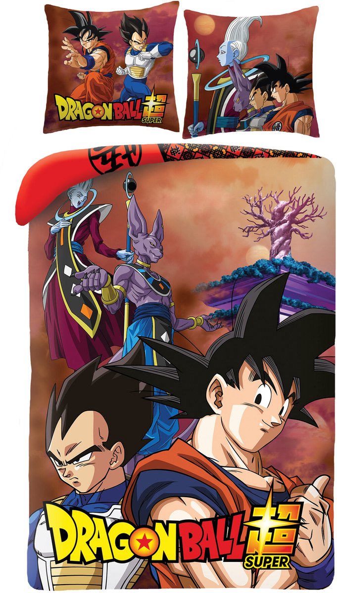 Dragon Ball Z dekbedovertrek Goku en Vegeta 140 x 200 cm polyester