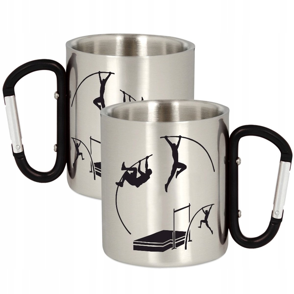 Metalen Mok met Karabijnhaak - Sport Cadeau - 300ml
