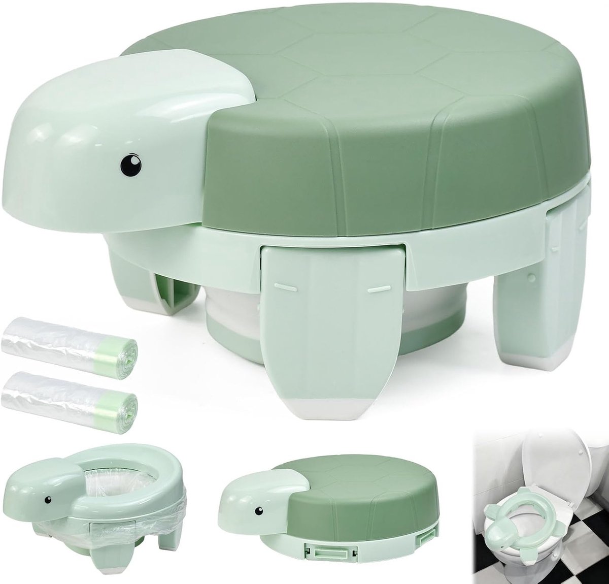 Draagbare potjesset - Peuter potje - Zindelijkheidstraining - Compact ontwerp - 1 stuk - Blauw