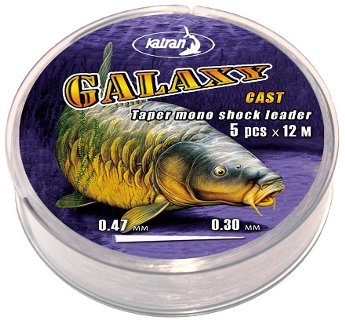 Katran GALAXY Cast Tapered Mono Shock Leader 0.47-0.30mm