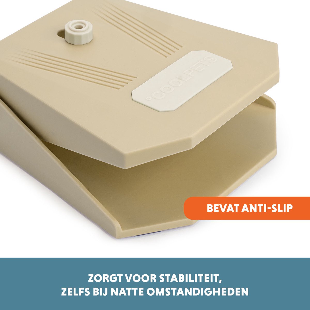 CoolPets Waterfontein Hond Tuinslang - Drinkfontein hond – Waterspeelgoed Hond - Verkoeling voor Honden - Splash Water Fountain - Beige thumbnail 5