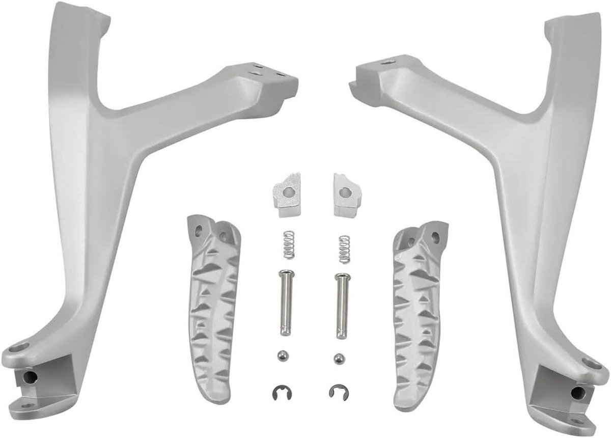 Motorfiets Voetsteunen - Passagiers Pedaal - Comfortabel Rijden - Antislip Grip - CNC Aluminium - Zwart
